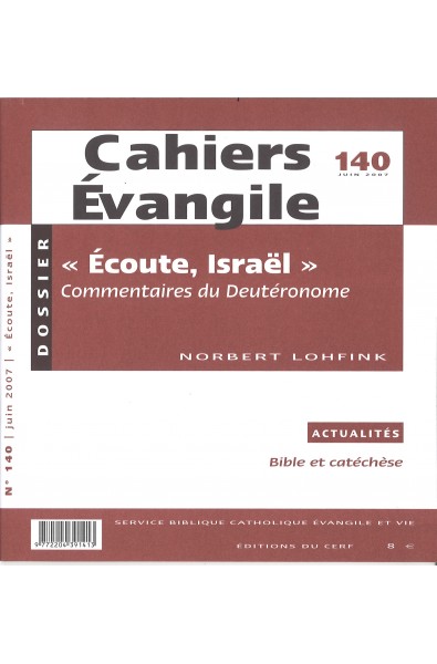 Cahiers Evangile - Ecoute, Israël
