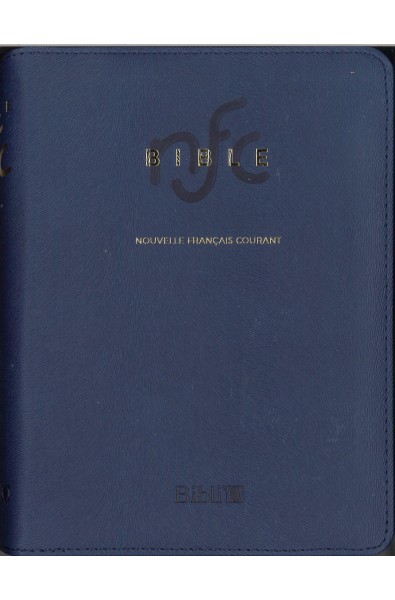 Bible NFC bleue, tr. dorées, zip