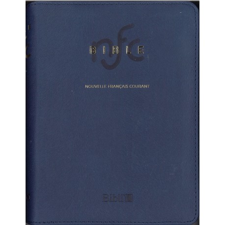 Bible Nouvelle Français bleue, tr. dorées, zip