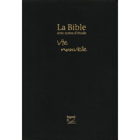 Bible Segond 21, fibrocuir noir, souple
