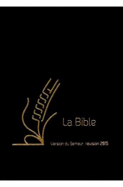 Bible du Semeur 2015, noir, cuir, glissière
