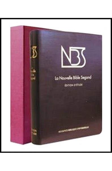 Bible NBS cuir, grande, sans deutéro, bordeau