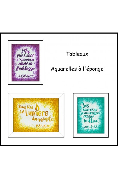 Tableaux Aquarelles à l'éponge