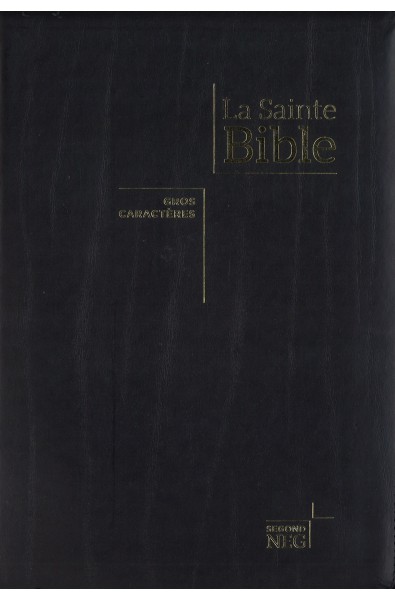 Bible NEG gros caractères, noire, onglets, zip