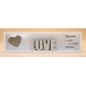 Cementini - Cadre en bois LOVE lettres ciment