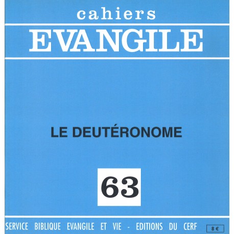 Cahiers Evangile - Le Deutéronome