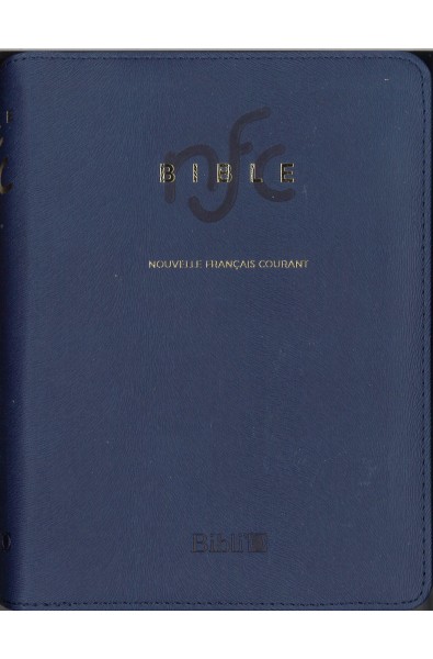 Bible Nouvelle Français bleue, tr. dorées, zip