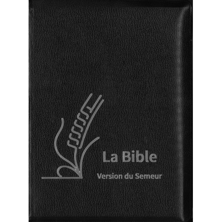 Bible du Semeur 2015 gros caractères, noire zip