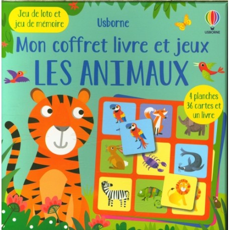 Mon coffret livre et jeux : les animaux