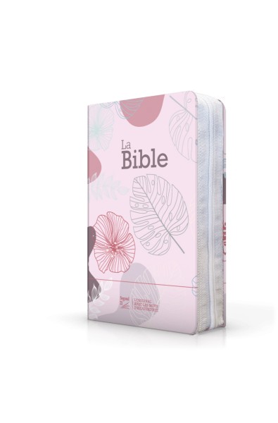 BibleSegond 21 compacte (Premium) toilée, zip, rose