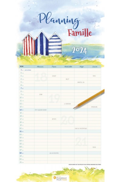 Calendrier "Planning Famille" 2024