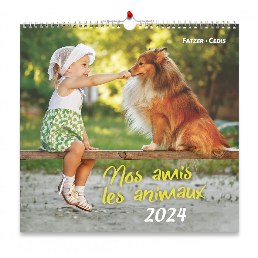 Calendrier Nos amis les animaux 2024 - Librairie Vie et Santé