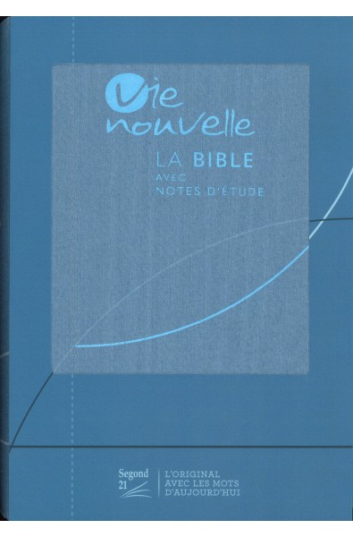 Bible Segond 21 Vie nouvelle - souple, toile bleue, argentée
