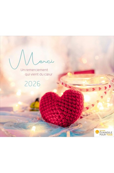Calendrier à suspendre "Merci" 2026