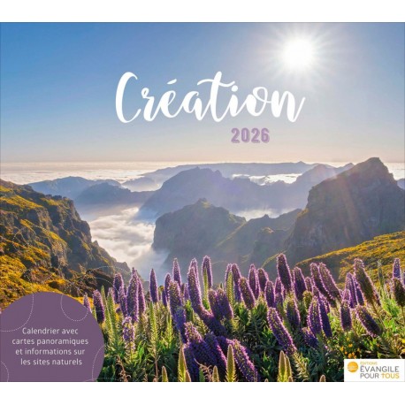 Calendrier à poser "Création" 2026