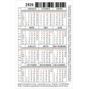 Carte calendrier "oiseau" 2026