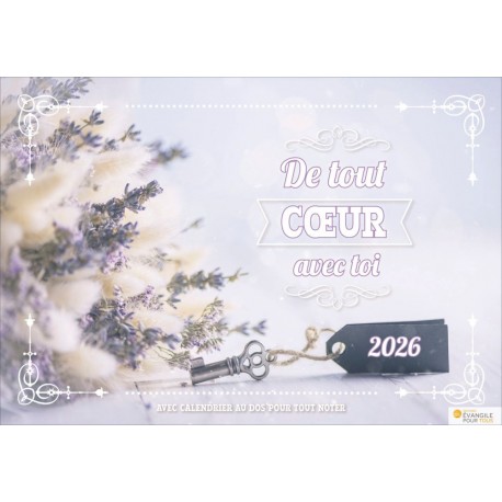 Calendrier " De tout cœur avec toi " 2026