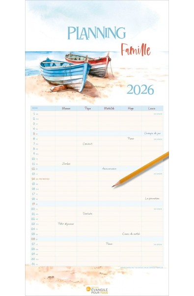 Calendrier "Planning Famille" 2026