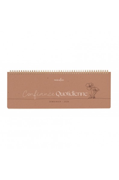Calendrier semainier "Confiance quotidienne" 2026