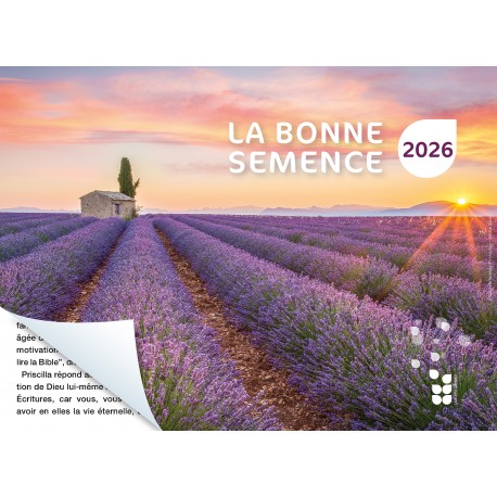 Calendrier grand format "La bonne semence" 2026
