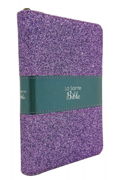 Bible Segond 1910 paillettes bordeaux