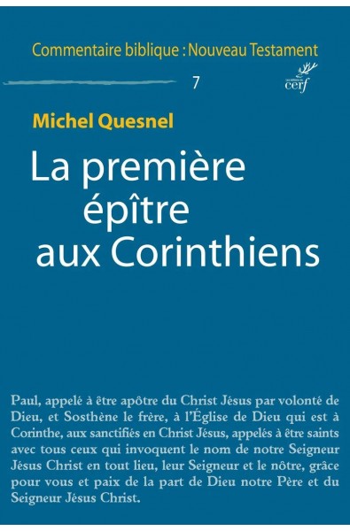 Premiére épître aux Corinthiens