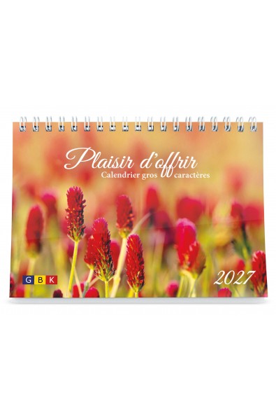 Calendrier gros caractères "Plaisir d'offrir" 2027
