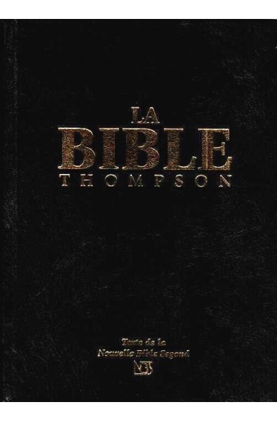 Bible NBS Thompson , Onglets, Rigide Noire, Tr. blanches