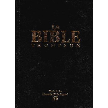 Bible NBS Thompson , Onglets, Rigide Noire, Tr. blanches