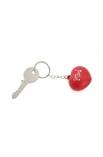Porte-clés coeur anti-stress rouge