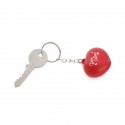 Porte-clés coeur anti-stress rouge