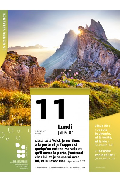 Calendrier bloc "La bonne semence" 2027