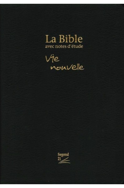 Bible Segond 21, fibrocuir noir, souple