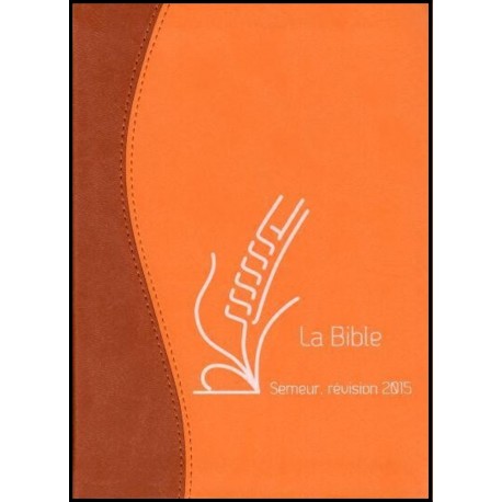 Bible du Semeur 2015, marron/orange, souple