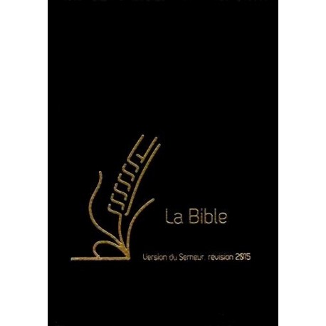 Bible du Semeur 2015, noir, cuir, glissière
