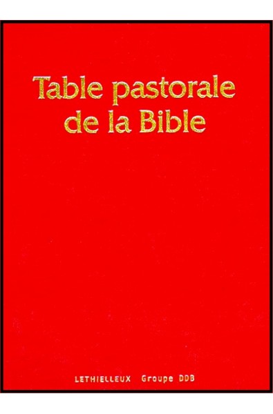 Table pastorale de la Bible