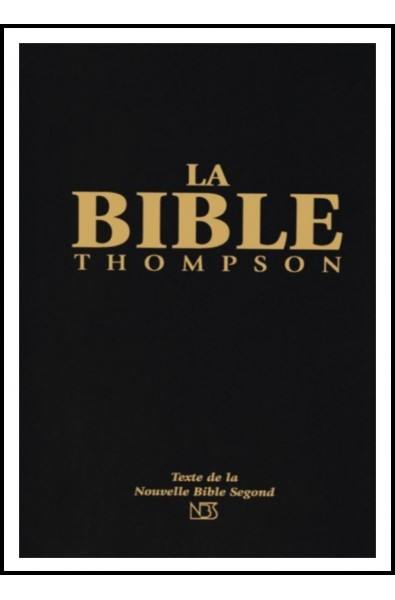 Bible NBS Thompson, souple noire, tr. or, avec onglets