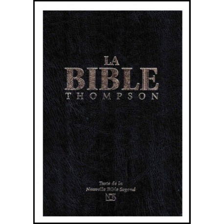 Bible NBS Thompson , Onglets, Rigide Noire, Tr. blanche