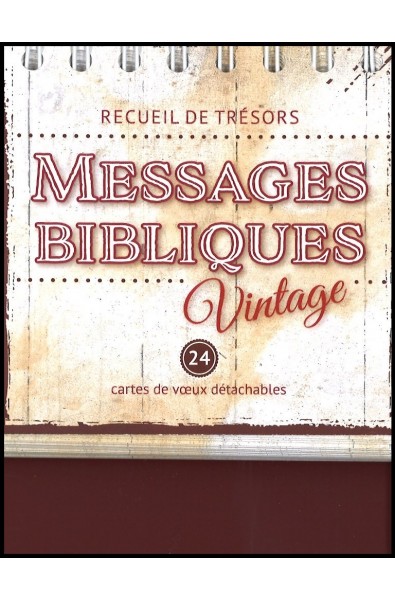 Messages bibliques vintage - Cartes de voeux détachables -