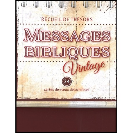 Messages bibliques vintage - Cartes de voeux détachables -